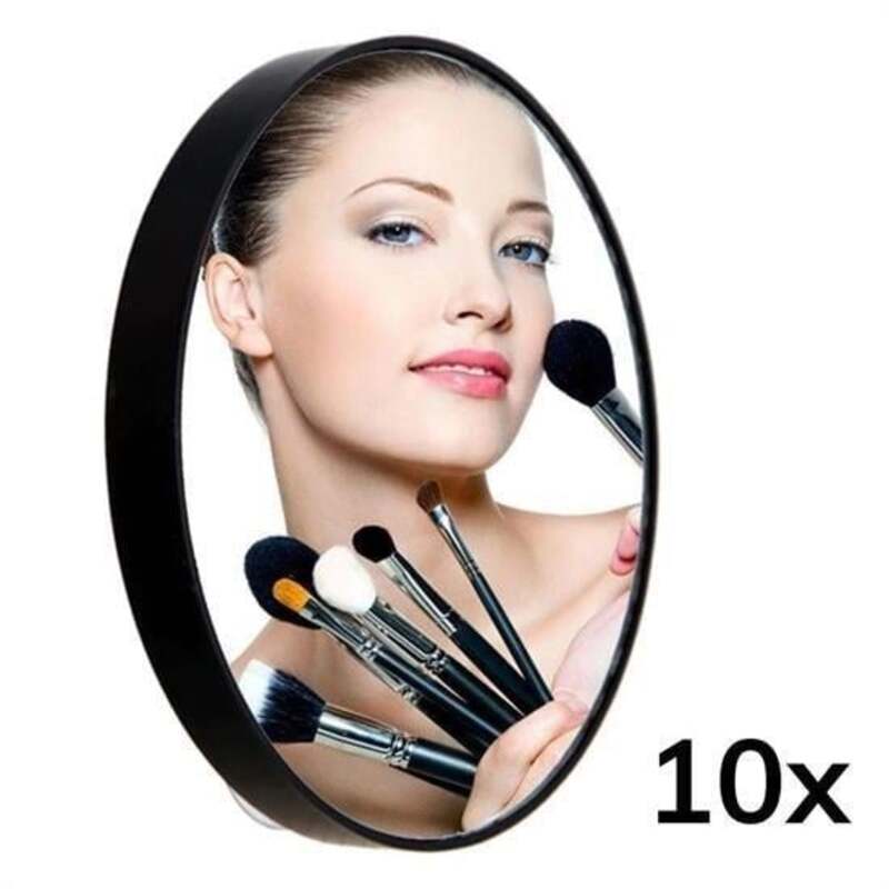 10x Büyüteçli Makyaj Aynası, 10x Büyüteçli Vantuzlu Pratik Makyaj Traş Aynası, Makyaj Aynası