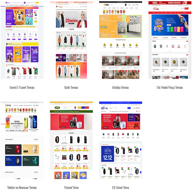 E-Ticaret Paketi Full Paket (Domain+Sunucu+Yazılım Teması)
